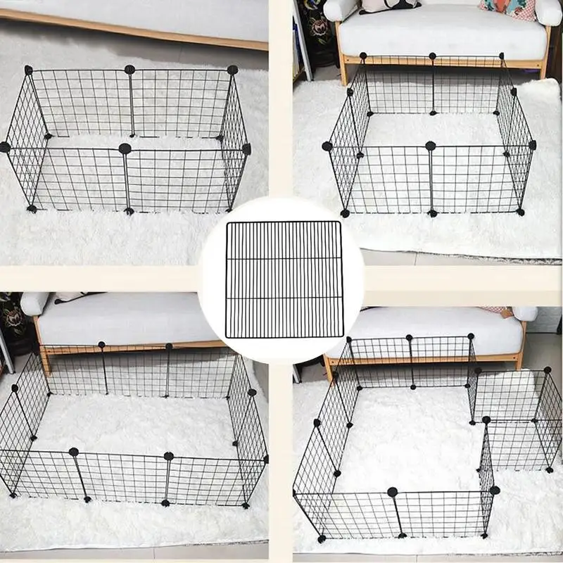 

DIY Small Pet Pen Fence Bunny Dogs Cage Fence Puppy Playpen Fence For Indoor Out Door Animal