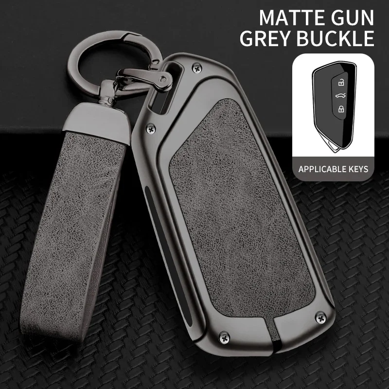 

Кожаный чехол для автомобильного ключа из цинкового сплава для VW Volkswagen Golf 8 2020 Skoda Octavia A8 MK8 2022 2021 SEAT Leon MK4 аксессуар