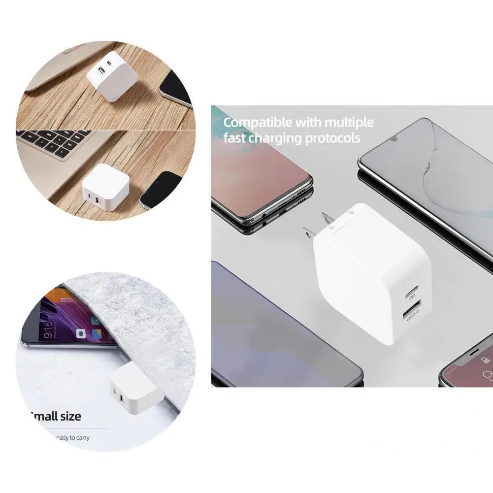 

Mini Charger Compact Mini Fast Charging Type-C USB PD18W Phone Charging Adapter for Office Phone Charger USB Charger