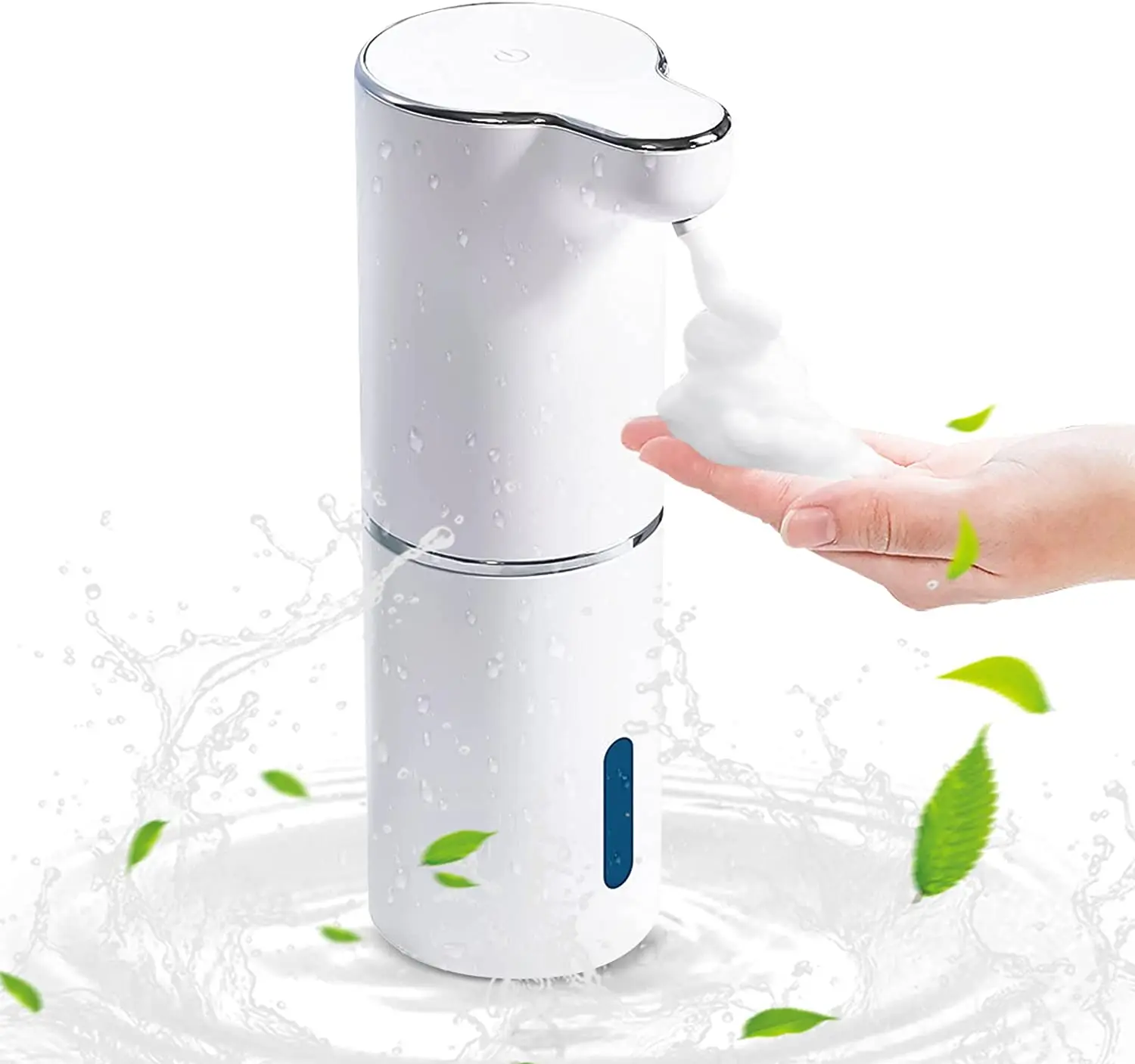 

Haojing Automatic Touchless Soap Dispenser 300ML Rechargeable Foaming Soap Dispenser Suitable for Bathroom/Kitchen/Office/Hotel