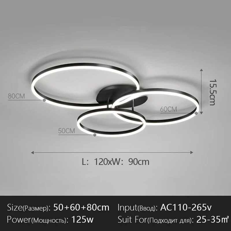 

TAONUANSHU Круглые светодиодные потолочные люстры