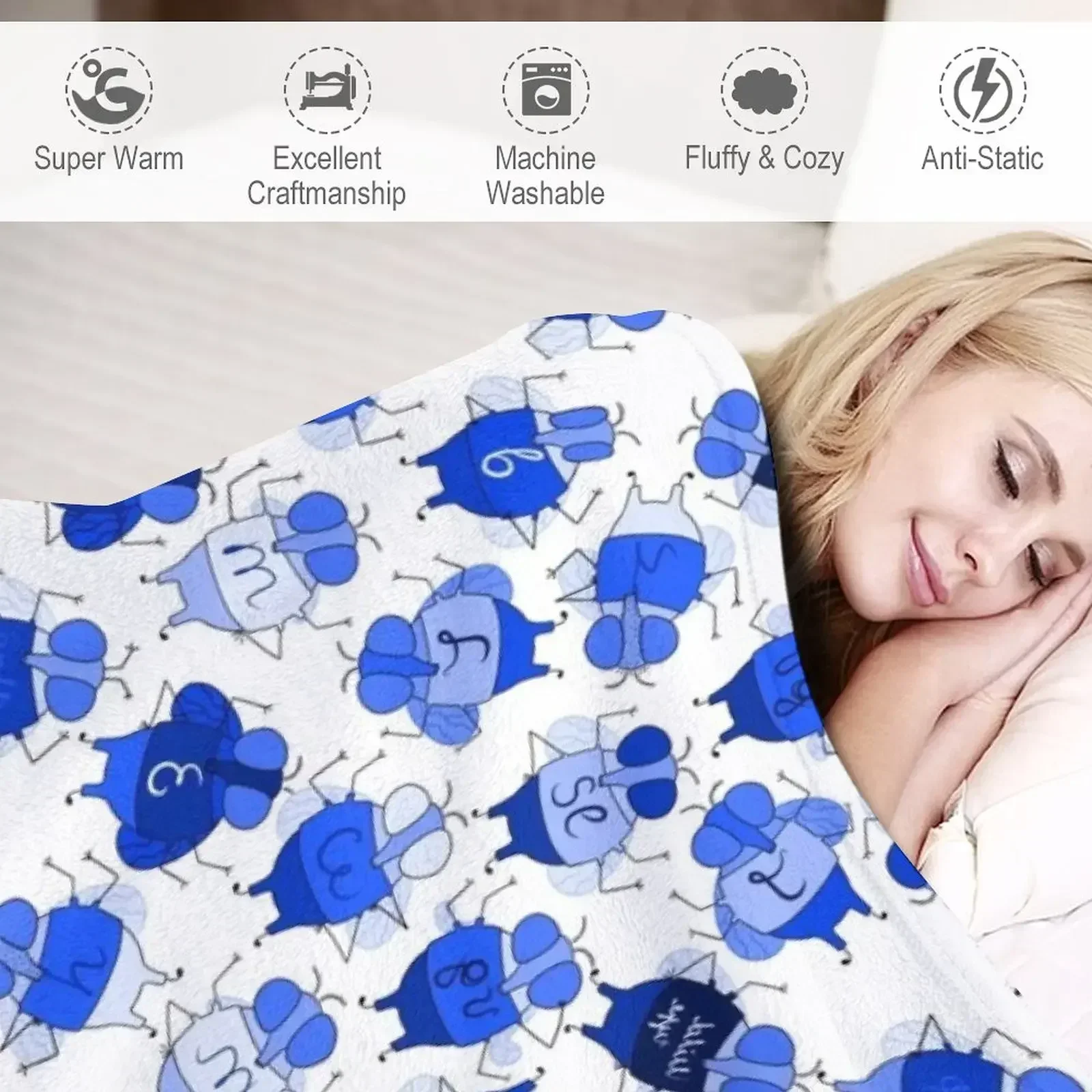 Милое одеяло Drosophila Melanogaster Mutants в Гзель лохматое тяжелое для сна