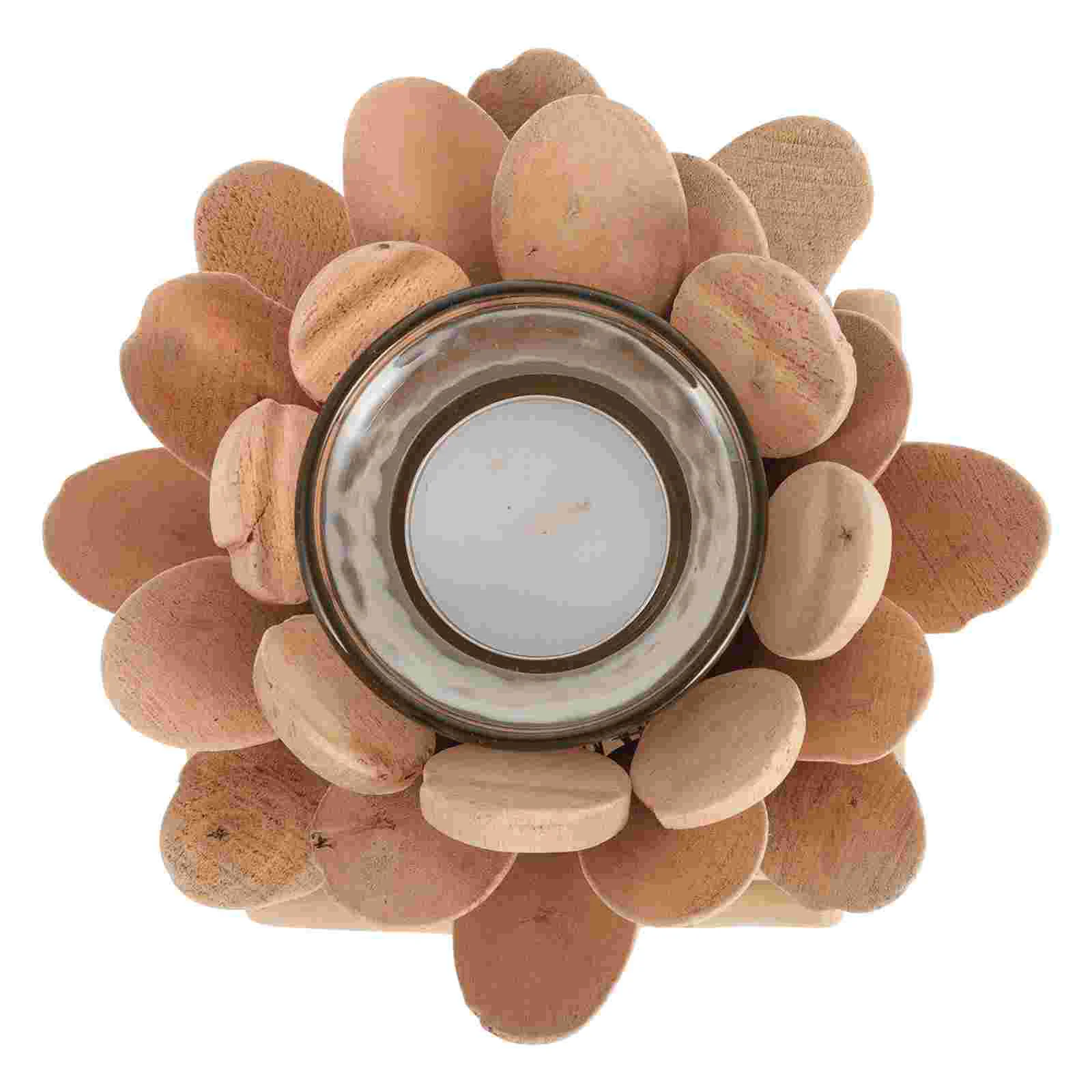 

Holder Wooden Tea Light Driftwood Candlestick Stand Rustic Tealight Decorative Tree Bark Vintage Holders