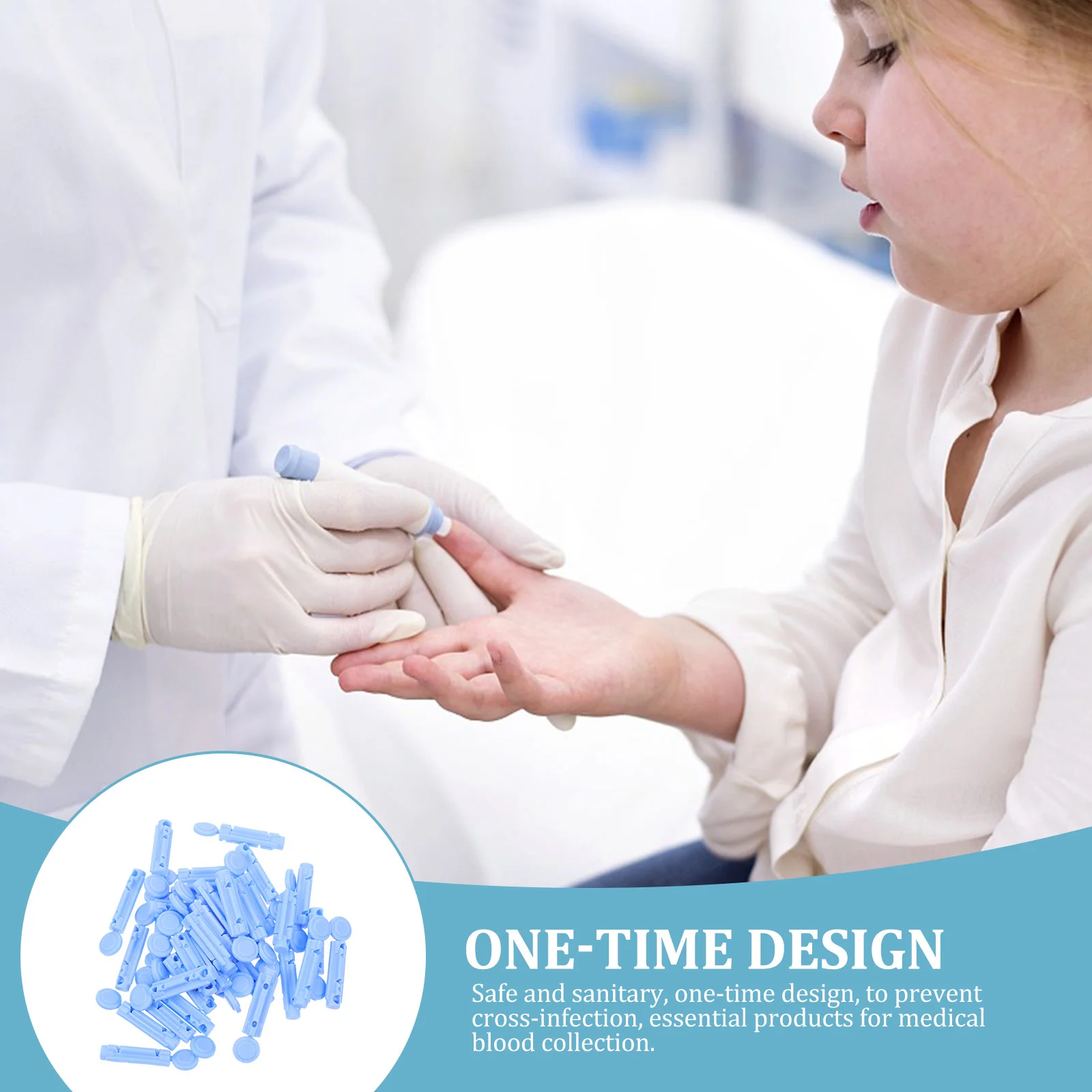 200 шт. Лансет для сбора крови 23 г игла безболезненная стерильная