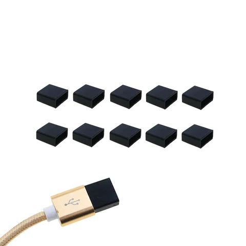 Силиконовый Противопылевой колпачок со штекером USB, 10 шт. - изображение