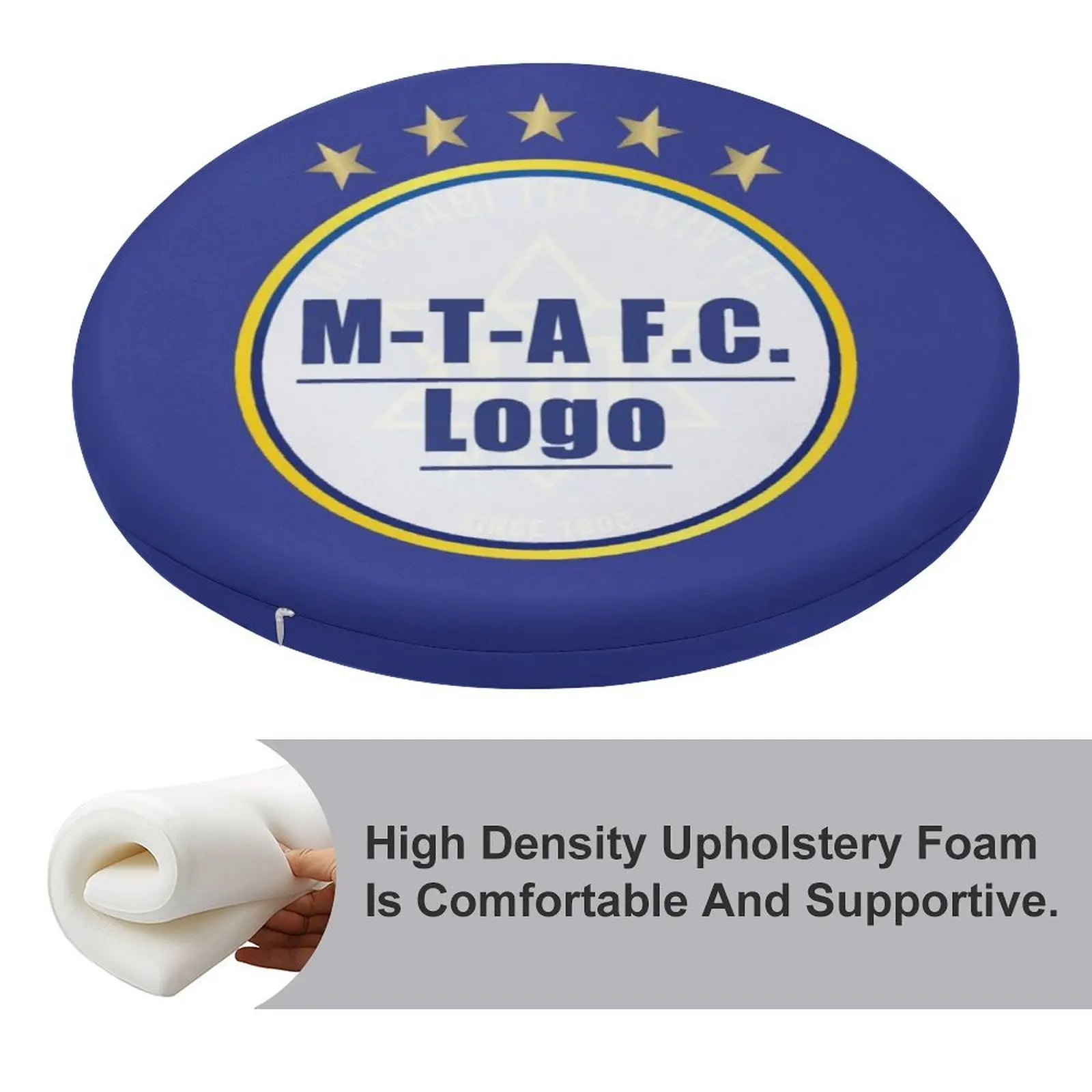 Израиль Маккаби Тель Авив Круглая подушка сиденья Медленный отскок Пена с