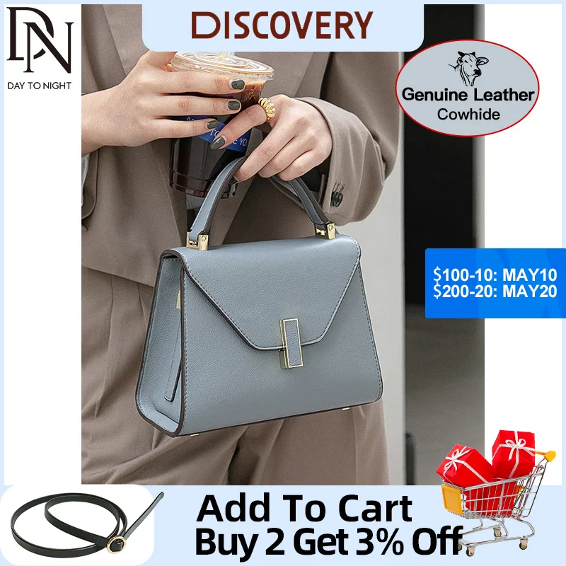 

Классические сумки через плечо DN для женщин, сумки из спилка с верхней ручкой, Женский кошелек на плечо из ПУ кожи, Модный женский дизайн 2023 с клапаном