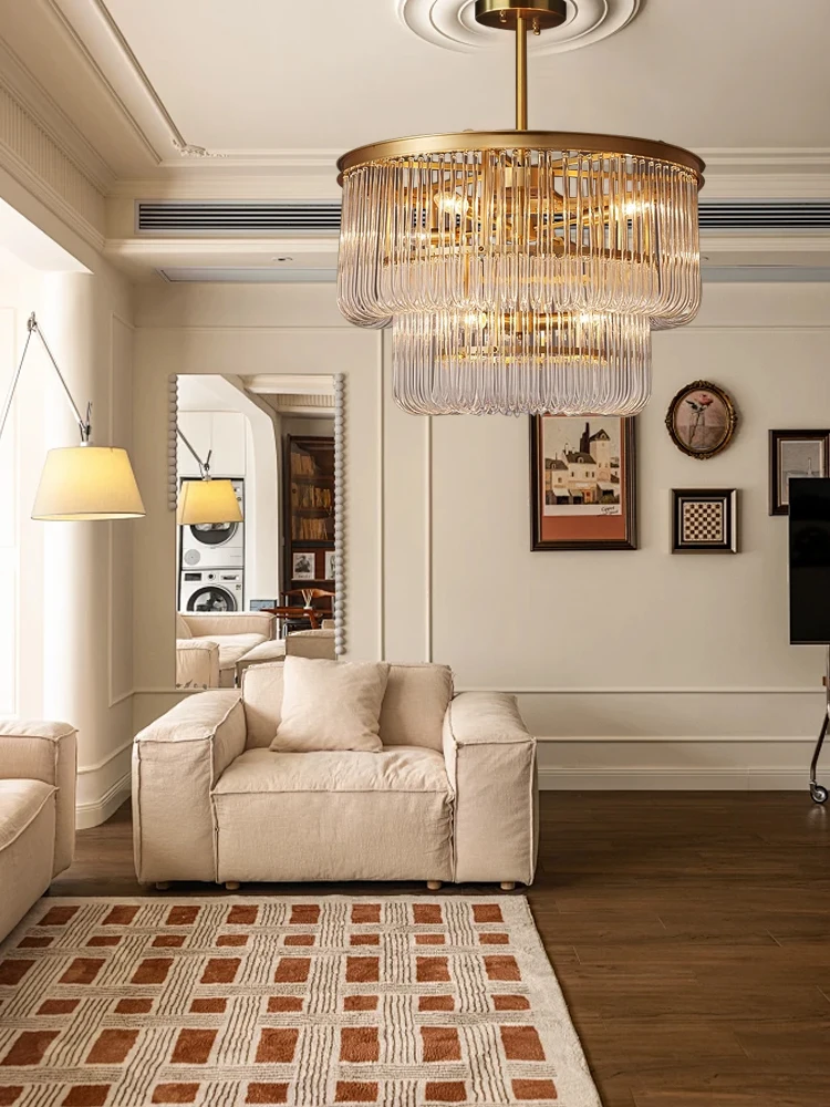 Люстры из латуни и стекла минималистичный дизайн 2024 Золотая Подвесная лампа