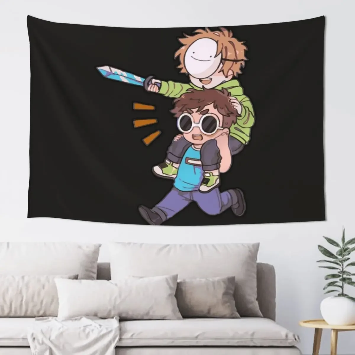 Dream SMP Все члены гобелен из полиэстера