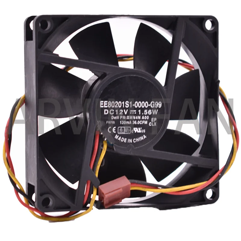 Оригинальный внешний вентилятор 80 мм, XMN4N A00, постоянный ток 12 В, 0,6 А, 80x80x20 мм, 3-проводной Вентилятор охлаждения сервера