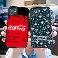 luxury coca cola fashion phone case for iphone se 2020 6 6s 7 8 11 12 13 mini plus x xs xr pro max black pretty hoesjes fashion