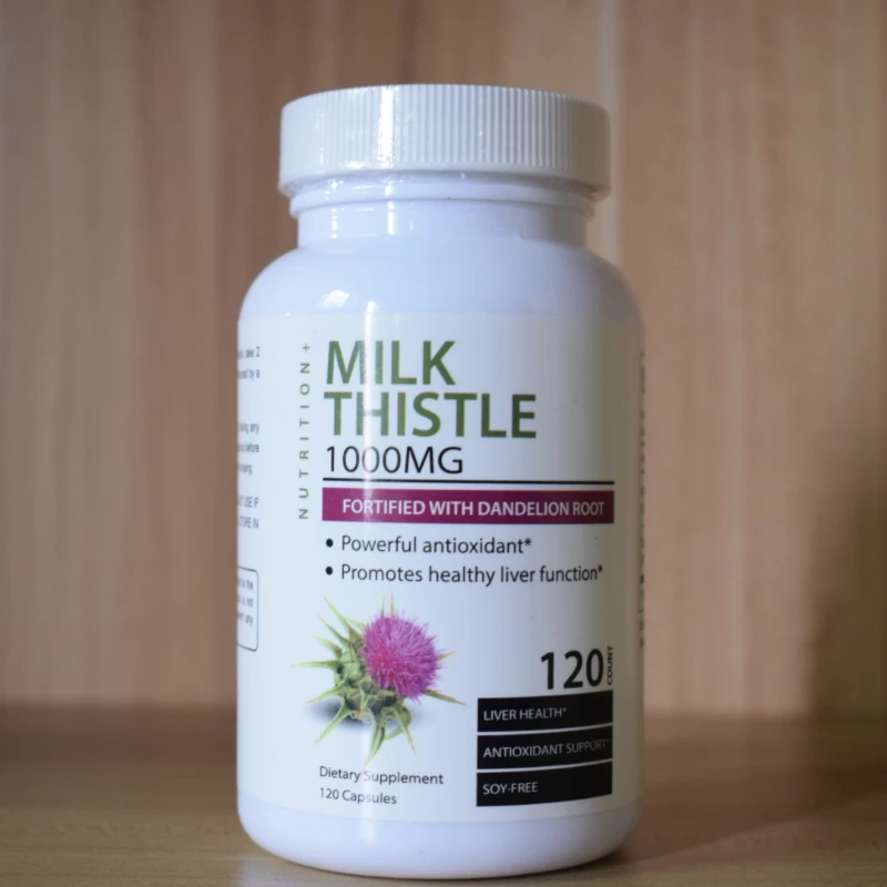 

2 bottle MILK THISTLE CAPSULES dandelion root liver supplement dietary supplement promotes metabolism and prevents obesity.