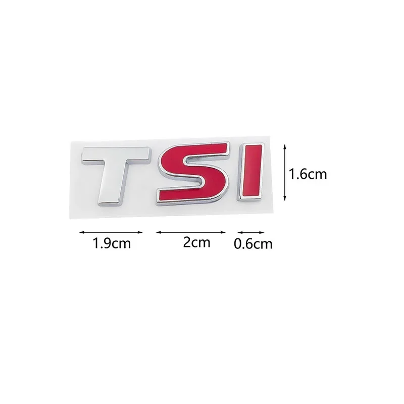 

3D металлический красный, серебристый логотип TSI, эмблема, стайлинг автомобиля, наклейка, наклейка для VW Volkswagen Tiguan Polo Golf 4, 5, 6 MK6 Passat B5 B6