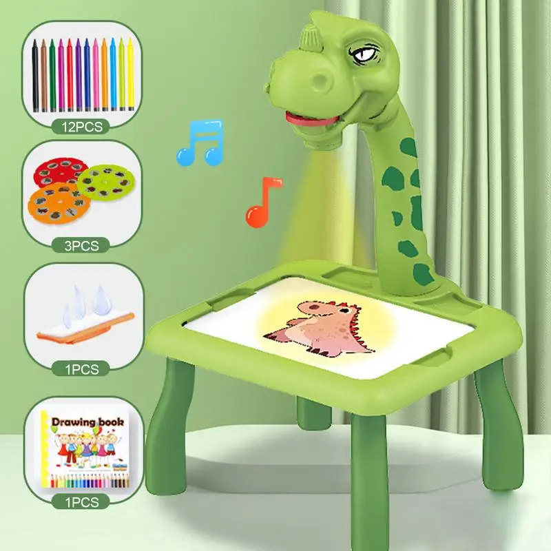

Динозавр проектор художественный стол для рисования игрушки детская доска для рисования художественные изделия Обучающие инструменты для рисования игрушка для детей