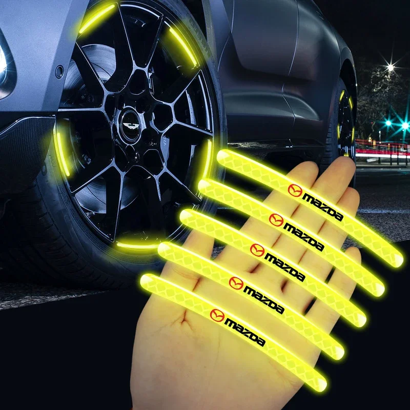 20 шт. светоотражающая наклейка на ступицу колеса автомобиля светоотражающие
