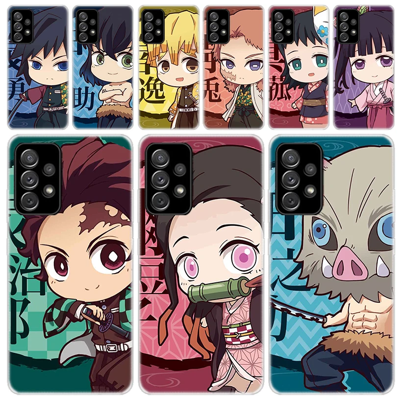

Demon Slayer Cute Anime Transparent Soft Phone Case for Samsung A53 A52 A13 A12 A23 A22 A33 A32 A03S A02S A14 A04S A73 A72 Cover