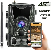 profesional 4g trail camera 4k live broadcast wildlife hunting surveillance cellular wireless cameras hc801pro 30mp