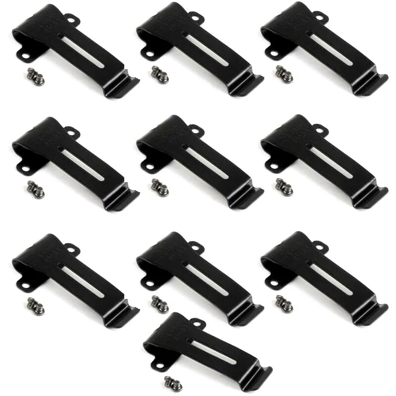 

10PCS/Lot Small Metal Belt Clip with Screw For Kenwood TK-208 TK-308 TH-22AT TH-42AT BF-5118 Radio Walkie Talkie Free Shipping