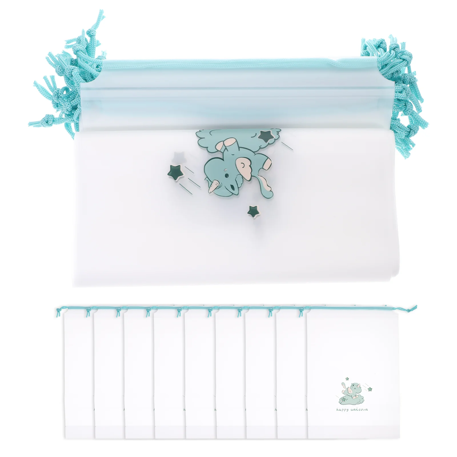 

20 Pcs Unicorn Drawstring Bag Suitcase Clothing Organizer Travel Storage Bags Clothes Mesh Laundry Small