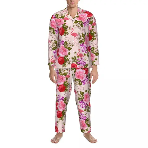 Пижамный комплект с цветочным принтом в стиле барокко