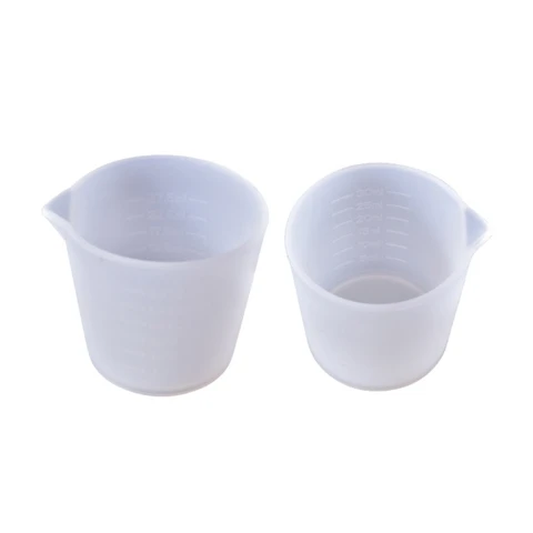 2 шт. Многоцелевой силиконовый мерный стаканчик с антипригарным покрытием Чашка для смешивания Чашка для разлива