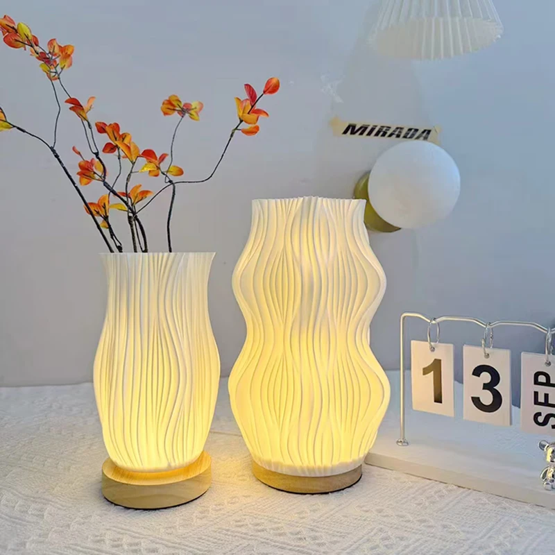 Современная 3D-печать PLA пластиковая настольная лампа для гостиной кабинета