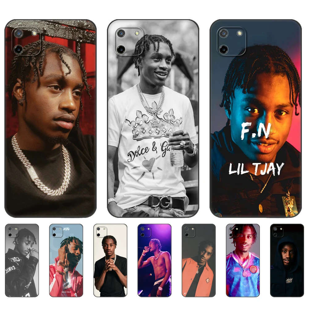 

Black tpu Case For OPPO Realme C11 2020 2021 C20 C21 C21Y C25Y Back Cover Lil Tjay Luxury Unique Design