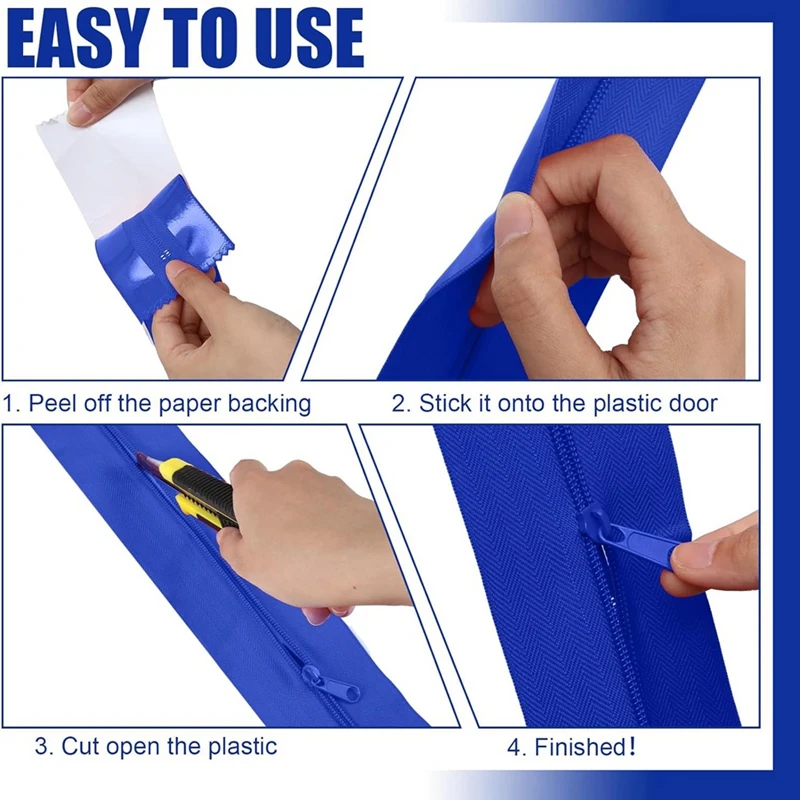 4-рулонный пылезащитный барьер на молнии 7 футов х 3 дюйма пылезащитная