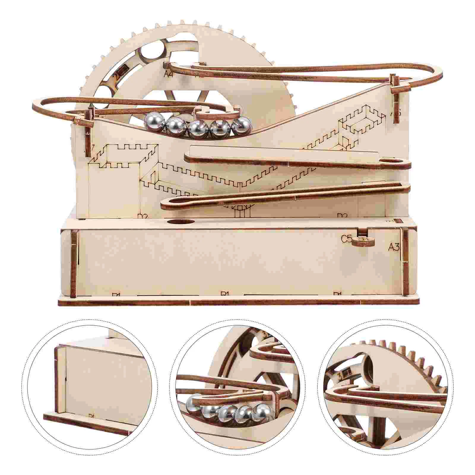 

1 Set DIY Rolling Game 3D Wooden Run Puzzle Plaything for Students