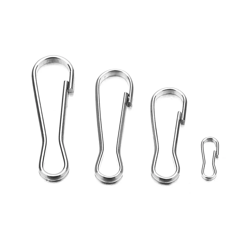 

30pcs Stainless Steel Clasp Snap Hook Buckle Key Chain Lanyard Clip Purse Bag Backpack Jewelry Pendants