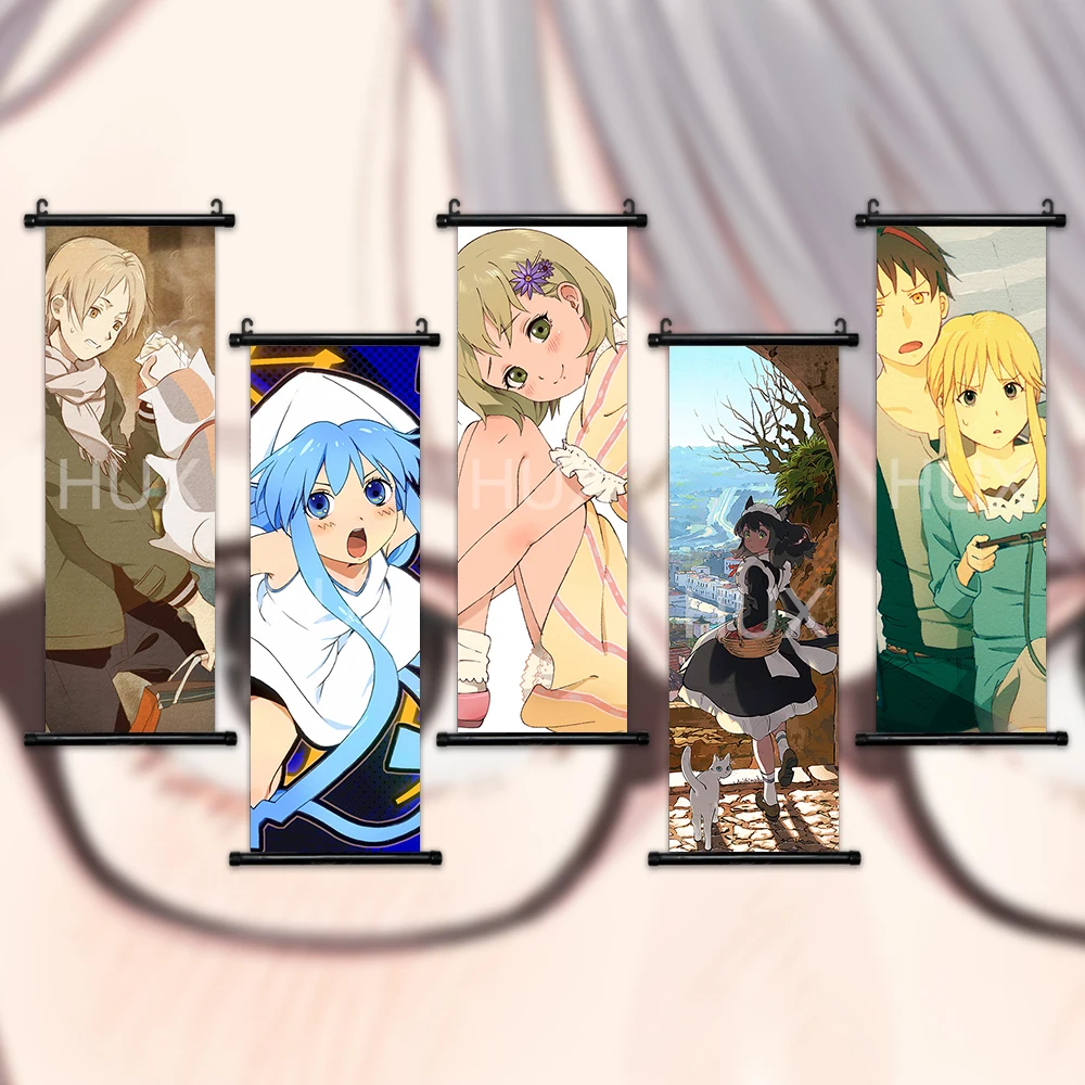 

Manga Girl Scroll Canvas Manga Modern Home Decor Wall Hangings Anime HD Posters Wall Art Room Decor Collectibles Murals Pictures