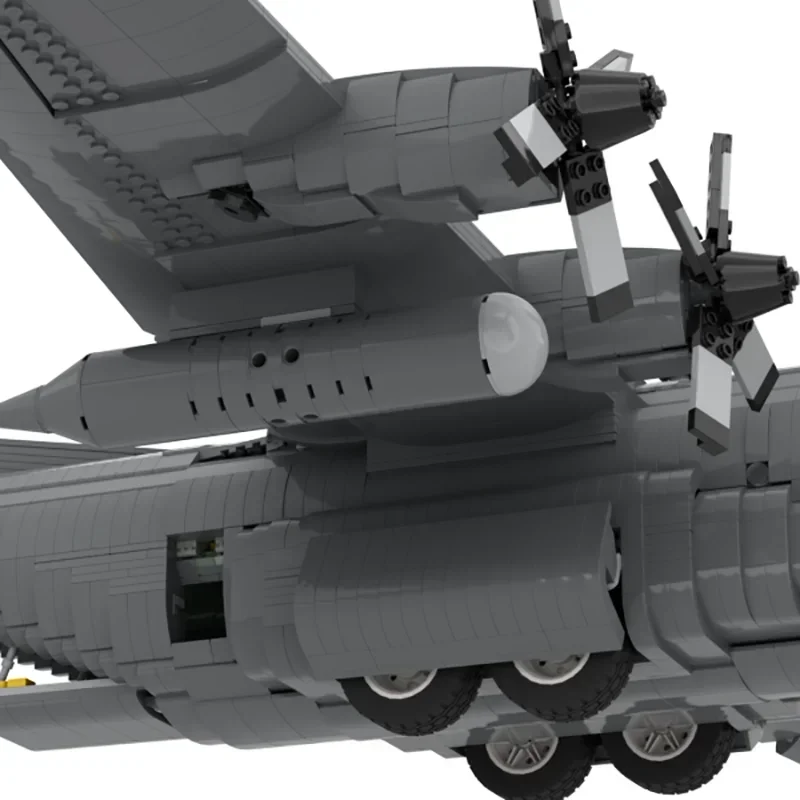Строительные блоки Moc в стиле милитари масштаб 1:38 Skala Legacy C-130H Hercules модель