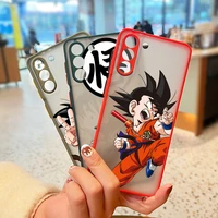 hot anime dragon ball boy for samsung galaxy s22 s21 ultra s20 fe lite s10 s9 s8 plus 5g frosted translucent phone case fundas
