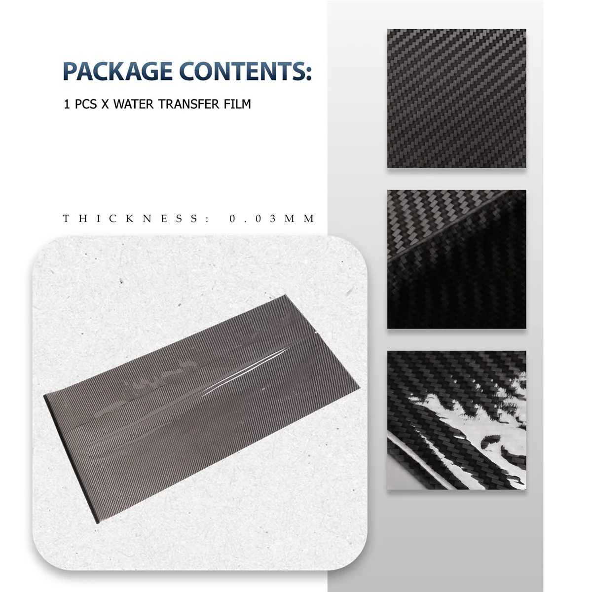 0 5x2 м черная гидрографическая пленка с принтом из углеродного волокна