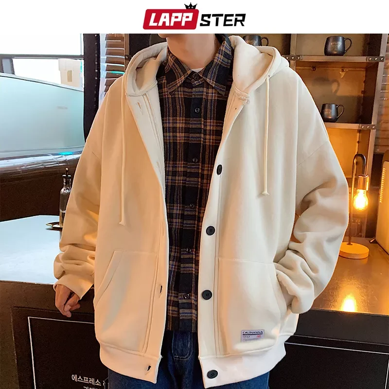 

NEW IN Men Japanese Streetwear Jackets 2022 Winter Hooded Jackets Coats Mens Wool Inside Thick Windbreaker Baseball Jacket 5XL