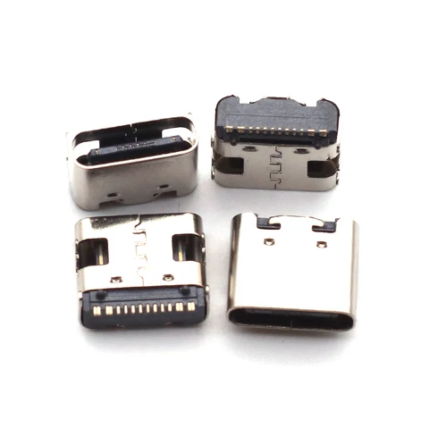 10 шт./лот 16-контактный разъем SMT Micro USB Type C 3.1 гнездовой разъем SMD DIP для дизайна печатной платы DIY сильноточная зарядка