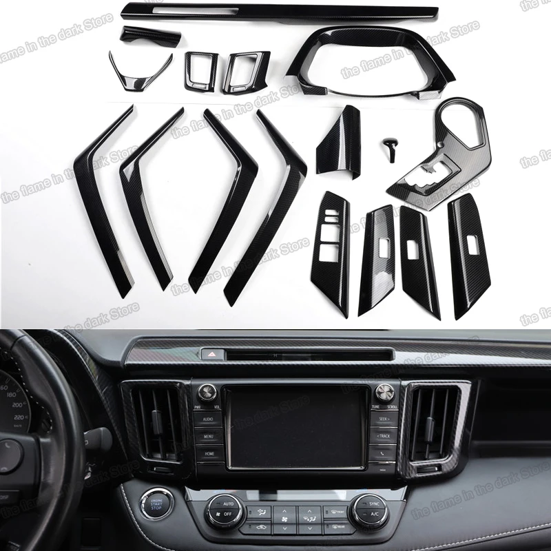 

Накладка на подлокотник рулевого колеса Lsrtw2017 из углеродного волокна для Toyota Rav4 2013, 2014, 2015, 2016, 2017, 2018