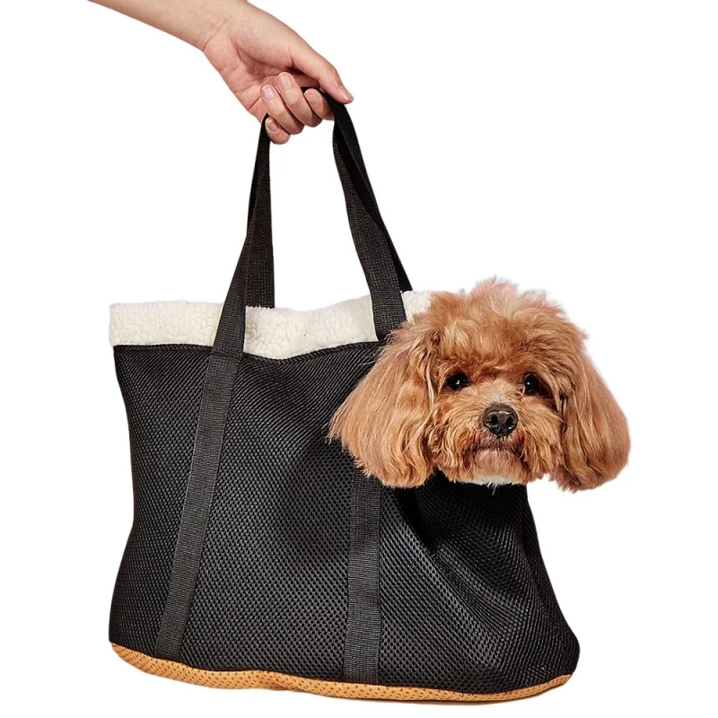 Pet Bag Warm Breathable Comfortable Dog Unit Load Device Cartoon Cat Handbag Travel Portable Mesh Handbag Factory Wholesale.