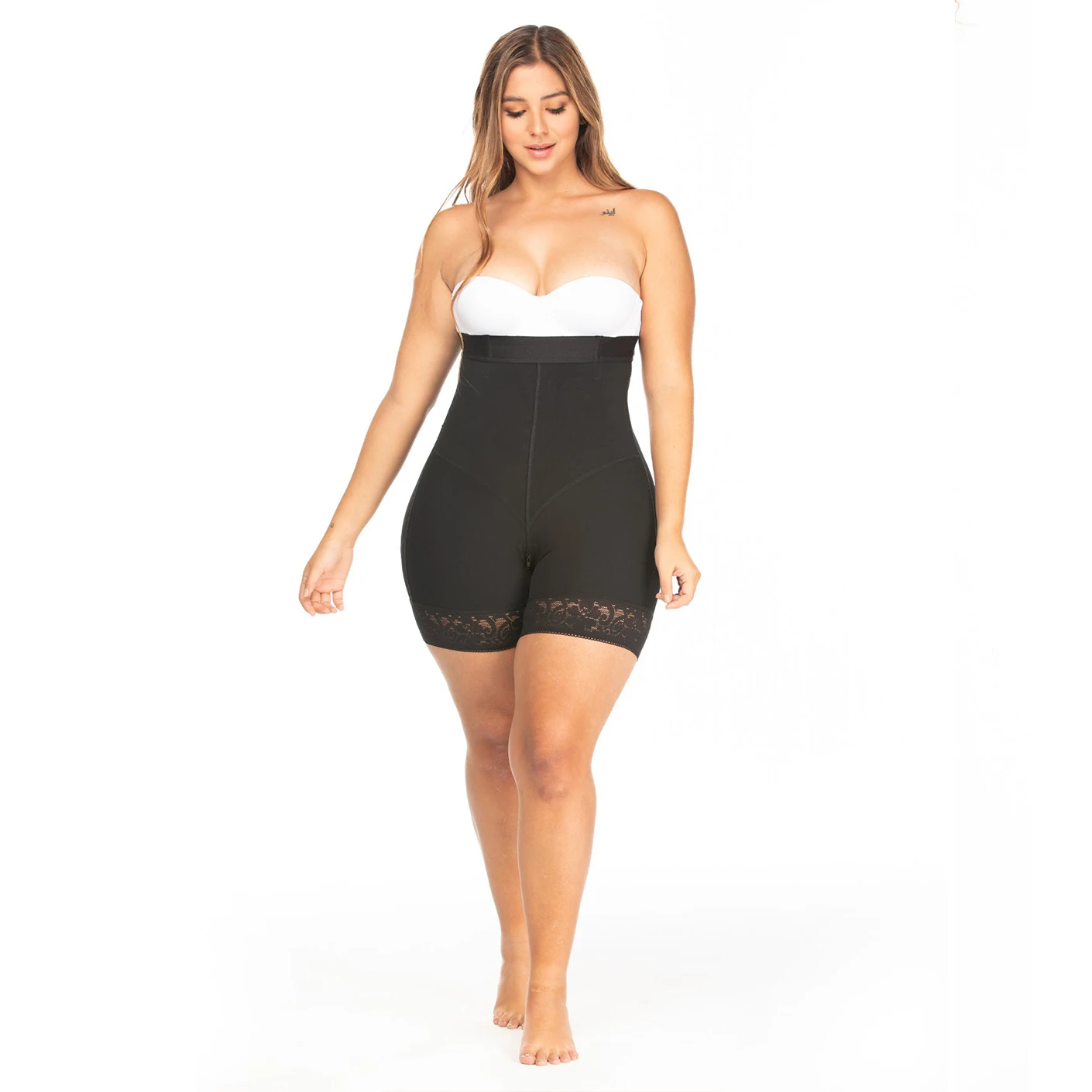 Butt Lifting Shapewear Panties With Crotch Zipper High Waist Tummy Control Underwear Fajas Body Shapers Women