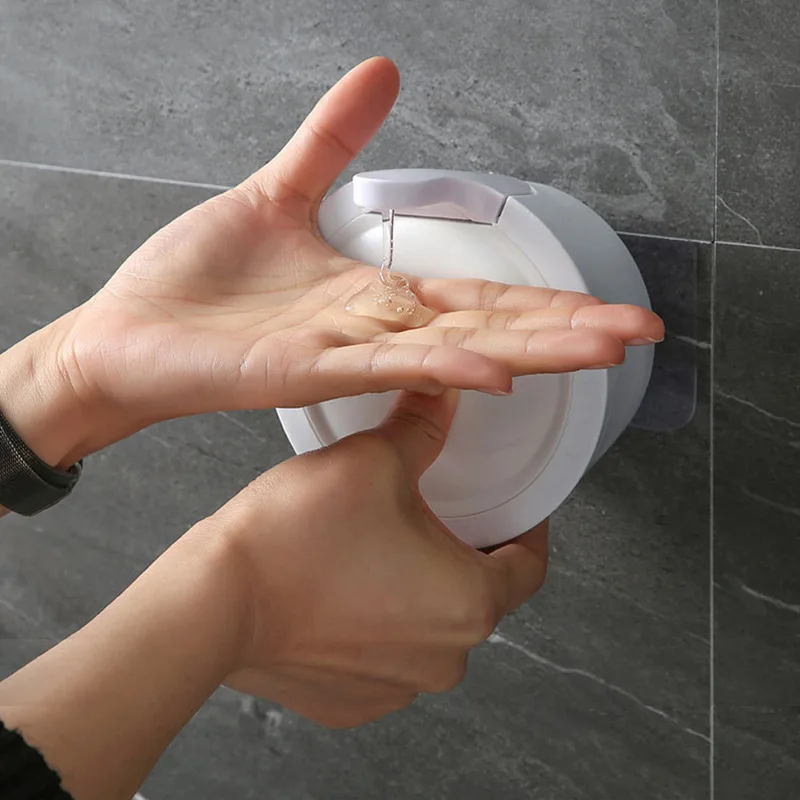 

Echome Portable Soap Dispensers Punch-free Detergent Shampoo Press Bottle Toilet Wall-mounted Manual Hand Sanitizer Storage Box