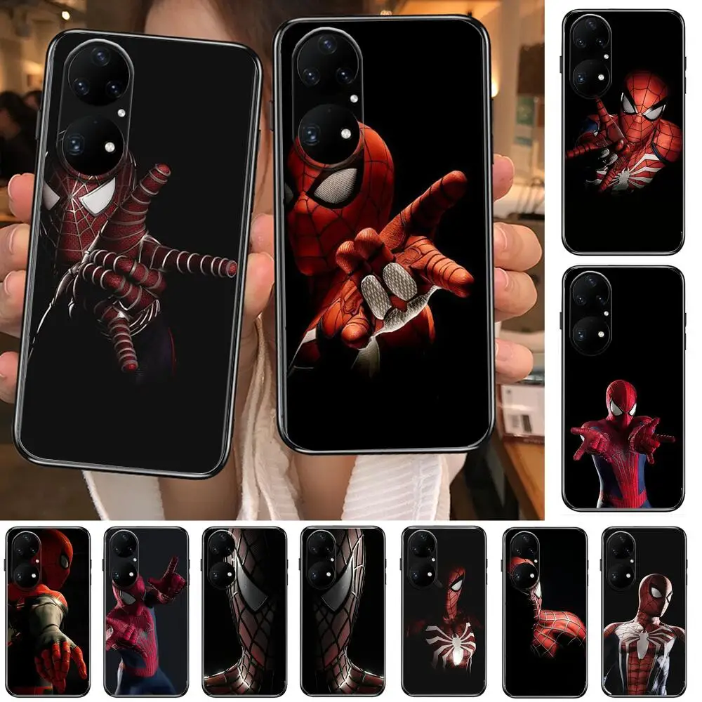 

Cool SpiderMan Hero Phone Case For Huawei p50 P40 p30 P20 10 9 8 Lite E Pro Plus Black Etui Coque Painting Hoesjes comic fas