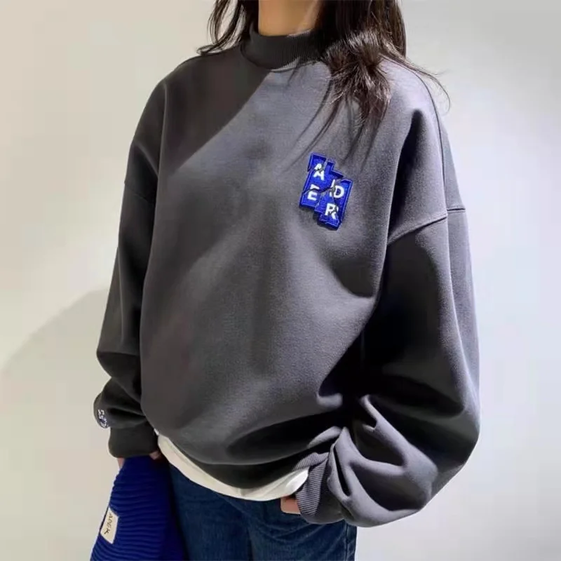 

South Korea Ader 6th Anniversary Sweatshirt Men Women Embroidered Tear Logo Ader Crewneck Hoodie Streetwear Men Gift