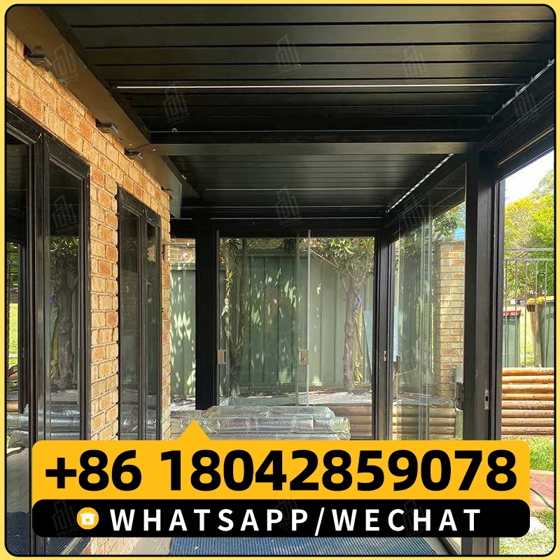 Индивидуальная уличная садовая патио моторизованная Выдвижная на крыше