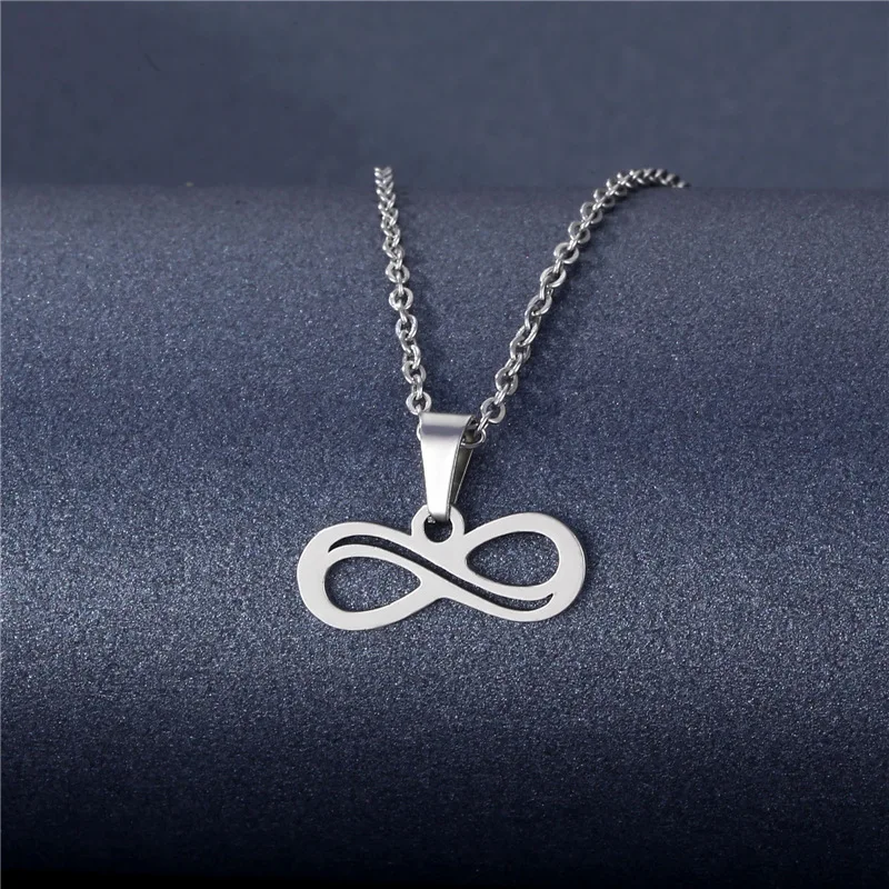 

Women Love 8 Character Necklaces Stainless Steel Endless Pendant Friendship Necklace Jewelry Best Friend Gift