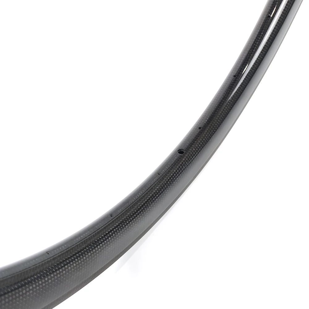 FUNNRUNN 700C Road Bike Carbon Rim 28mm Width 30/35/40/45/50/55/60mm Depth Hook Hookless Tubeless Road Boost Gravel Bike Wheel images - 6