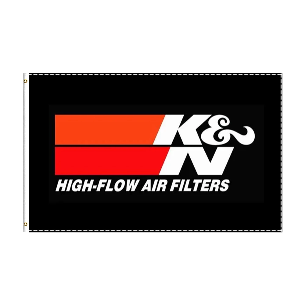 3x5 Ft K&N Flag Polyester Printed Car Racing Banner For Decor