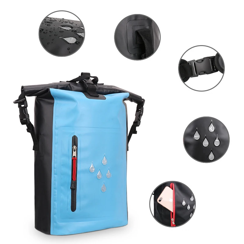 25L 500D PVC Waterproof Dry Bag Backpack Outdoor Duffel Rafting Gym Sports Camping Drybag Trekking Watertight Kayak Hermetic Bag