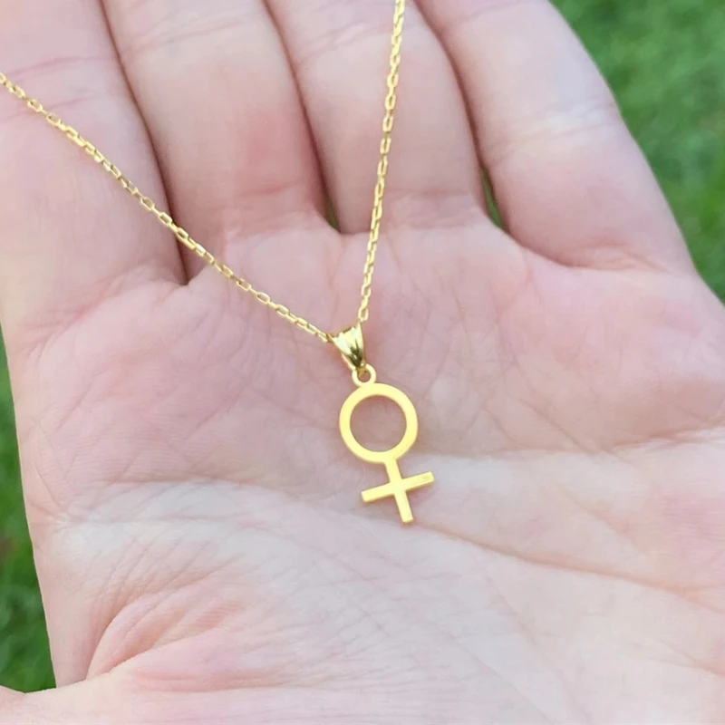 Ожерелья из нержавеющей стали для лесбиянок, подруг, сестер, ювелирные изделия, ожерелья с символами двойной венерины для женщин