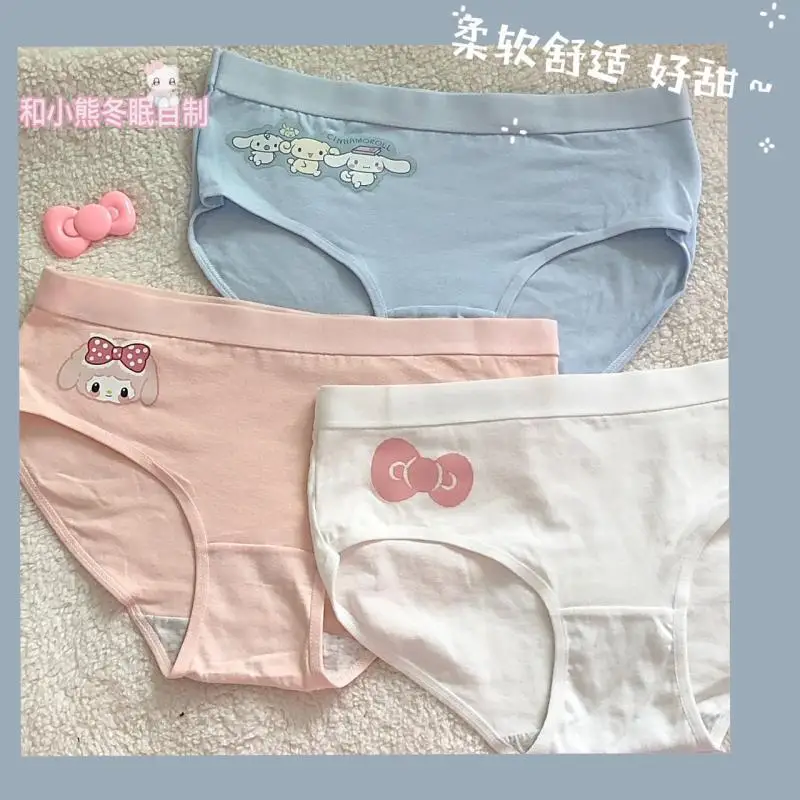 

Модные трусики в мультяшном стиле Cinnamorol Mymelody, мягкие удобные красивые высокоэластичные дышащие трусики