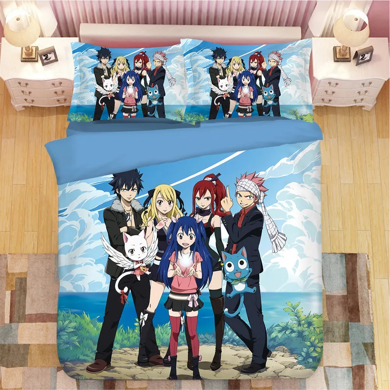 

Anime 3D Print Cartoon Bedding Set Soft Duvet Cover Double Queen King Size Bedroom Decor Home Textiles Kids Gift